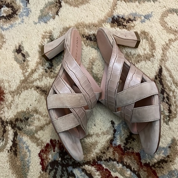 COLE HAAN April Suede Comfort Mule Sandals Size 7.5 - Picture 3 of 10
